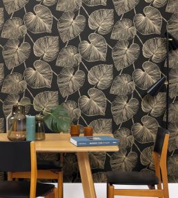 Magistral Wallpaper by Caselio Noir Or