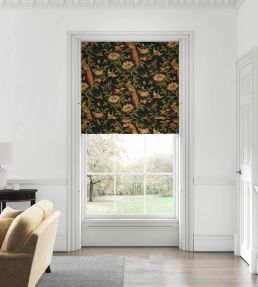 Majestic Bird Velvet Fabric by Warner House Noir