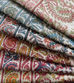 Mallow Border Fabric by Ian Sanderson Bordeaux