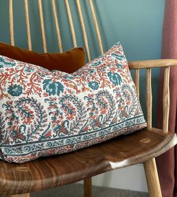Mallow Border Fabric by Ian Sanderson Bordeaux