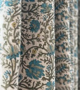 Mallow Border Fabric by Ian Sanderson Bordeaux