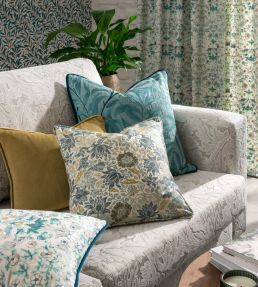 Mallow Jacquard Fabric by Clarke & Clarke Dove/Slate