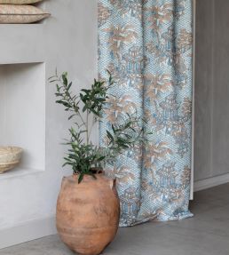 Mandalay Fabric by Marvic Vert/Jaune
