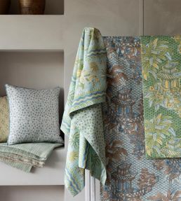 Mandalay Fabric by Marvic Vert/Jaune