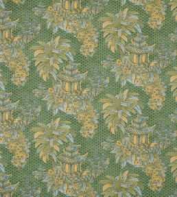 Mandalay Fabric by Marvic Vert/Jaune