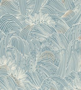Maree Haute Wallpaper by Casamance Bleu Persan