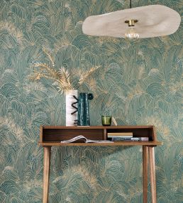 Maree Haute Wallpaper by Casamance Bleu Persan