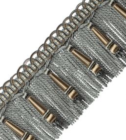 Margaux Beaded Bullion Fringe Trimming by Samuel & Sons Verdigris