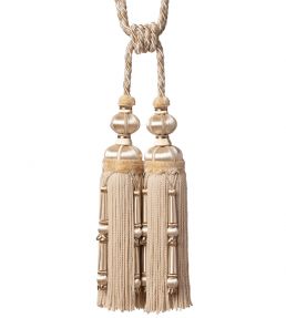 Margaux Double Tassel Tieback Trimming by Samuel & Sons Ecru