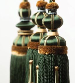 Margaux Double Tassel Tieback Trimming by Samuel & Sons Feuille D'Argent