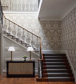Marmorino Wallpaper by Zoffany Platinum Grey