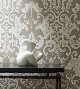 Marmorino Wallpaper by Zoffany Platinum Grey