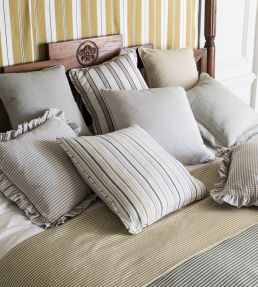 Maryland Fabric by Clarke & Clarke Ochre/Charcoal