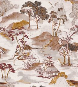 Matsu Lin Fabric by Casamance Terracotta Ocre