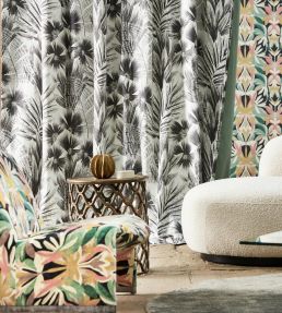 Matupi Fabric by Harlequin Amber Light / Black Earth