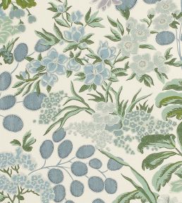 Meadow Fabric by Thibaut Lavender and Blue