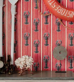 Mediterranean Lobsters Wallpaper by MINDTHEGAP Red