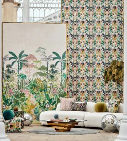 Melora Wallpaper by Harlequin Positano / Succulent / Gold