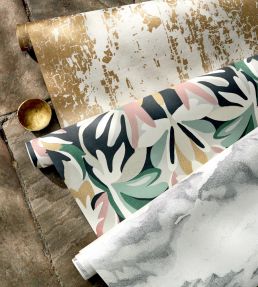 Melora Wallpaper by Harlequin Positano / Succulent / Gold