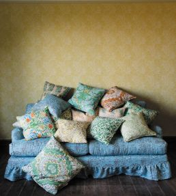 Merton Fabric by Morris & Co Leaf Green/Sky