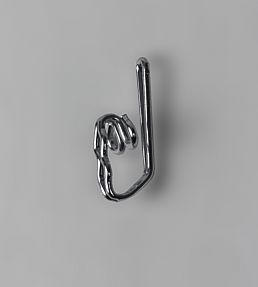 25 Metal Curtain Hooks Silver