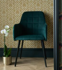 Metro Wallpaper by 1838 Wallcoverings Mustard