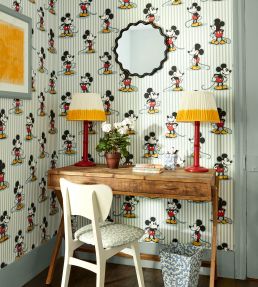 Mickey Stripe Wallpaper by Sanderson Humbug