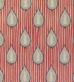 Midhurst Fabric by Titley and Marr Navy, Red & Dove