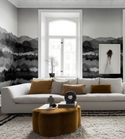 Midnatt Mural by Sandberg Dark Grey