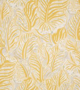 Millie Feuilles Performance Fabric by Christopher Farr Cloth Limone