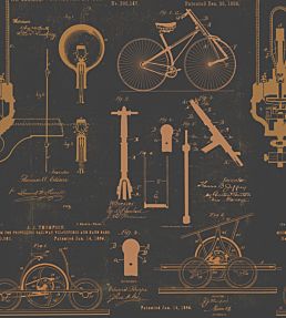 Patents Wallpaper by MINDTHEGAP Copper