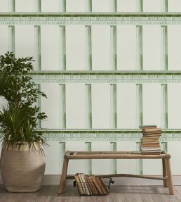 Athena Wallpaper by MINDTHEGAP Green,Taupe