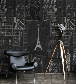 Grand Eiffel Mural by MINDTHEGAP Anthracite