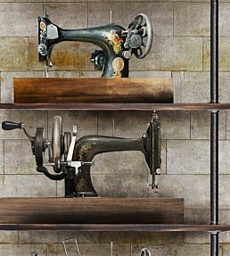 The Machinist Wallpaper by MINDTHEGAP Brass,Taupe