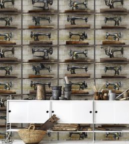 The Machinist Wallpaper by MINDTHEGAP Brass,Taupe