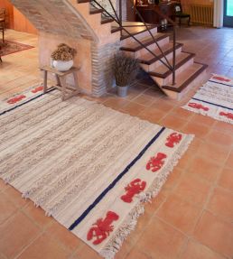 C-MINILOB-XS-Mini Lobster-Rugs-Natural-Brick Red Natural-Brick Red