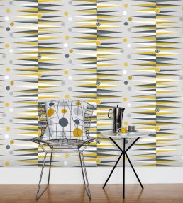 Backgammon Wallpaper by Mini Moderns Mustard