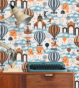 Pleasure Gardens Wallpaper by Mini Moderns Pale Verdigris