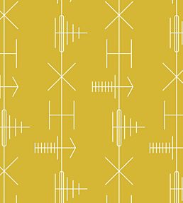 Transmission Wallpaper by Mini Moderns Mustard