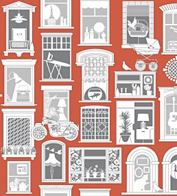 One Day Wallpaper by Mini Moderns Harvest Orange