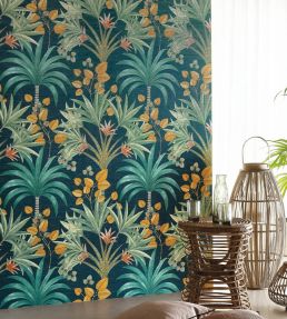 Mirissa Wallpaper by Casamance Encre/Ocre