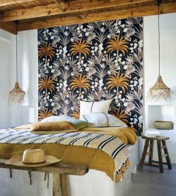 Mirissa Wallpaper by Casamance Encre/Ocre