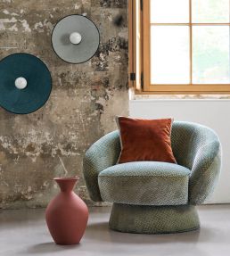 Mola Fabric by Casamance Orange Brulee