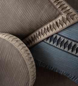 Monarch Pleated Border Trimming by Samuel & Sons Aubergine