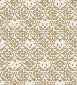Monogram Damask Fabric by Warner House Natural