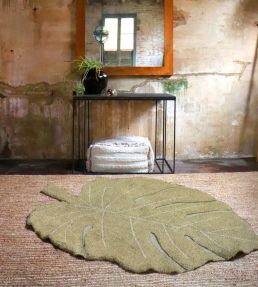 C-MON-OLV-Monstera-Rugs-Olive Olive