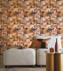 Monterosso Wallpaper by Casamance Sable/Mordore