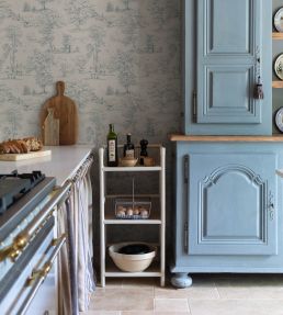 Montfort Wallpaper by Sandberg Indigo Blue