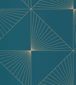 Sunset Wallpaper by Caselio Teal Blue Dore