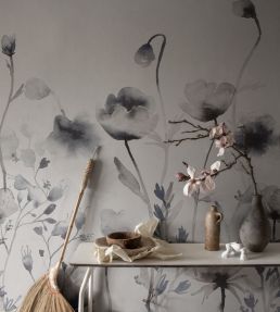 Morangen Mural by Sandberg Indigo Blue